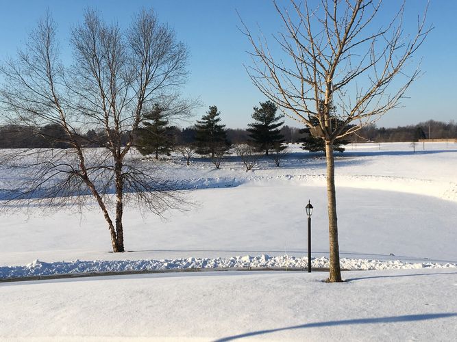 The snow is beautiful.