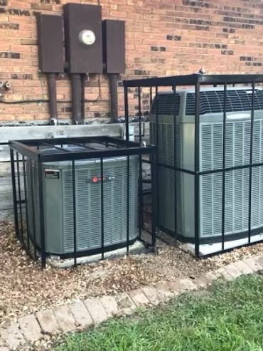 Custom built AC Cages in St Louis (314) 443-7704
