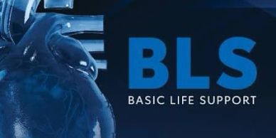 Graphic of a heart with BLS Basic Life Support text.