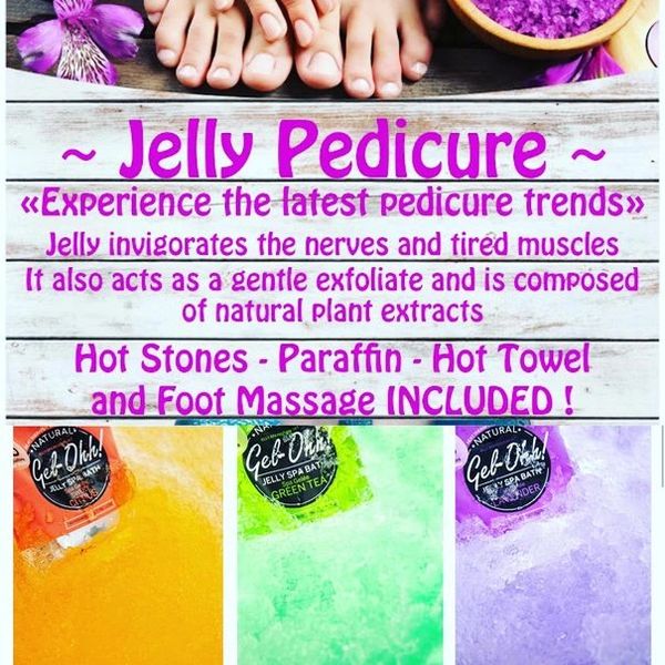 Like regular pedicures, Jelly Pedi is one of the most common types. This usually involves soaking th