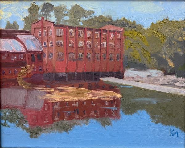 View of the Collinsville axe company and the pond above the dam