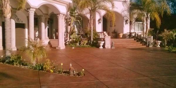 Decorative stained concrete. Rich, gorgeous decorative stained concrete.