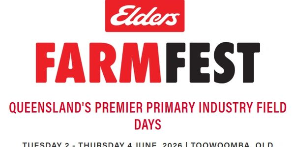 Elders FarmFest logo promoting Queensland's premier primary industry field days.