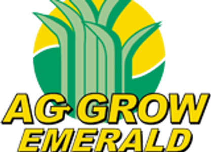 Logo featuring stylized green crops with sun and text 'AG GROW EMERALD'.