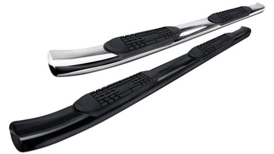 Step Bars, Running Boards, Stainless Steel, Black Powder Coated, No Drilling, Hitch Step, Bump Step