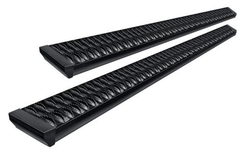 Step Bars, Running Boards, Hitch, Stainless Steel, Black Powder Coated, No Drilling, Rocker Panels