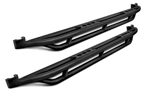 Step Bars, Running Boards, Hitch, Stainless Steel, Black Powder Coated, No Drilling, Rocker Panels