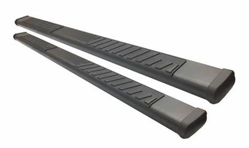 Step Bars, Running Boards, Chrome, Stainless Steel, Black Powder Coated, No Drilling, Wheel to Wheel