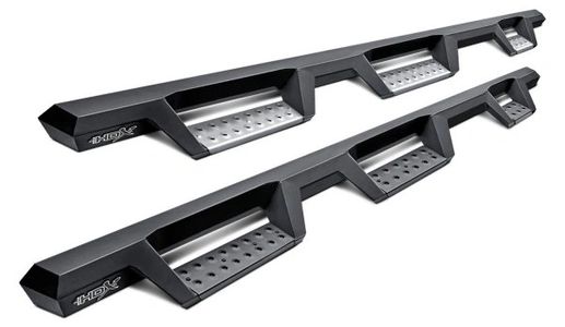 Step Bars, Running Boards, Hitch, Stainless Steel, Black Powder Coated, No Drilling, Rocker Panels