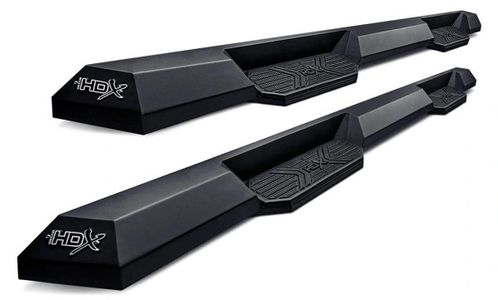 Step Bars, Running Boards, Hitch, Stainless Steel, Black Powder Coated, No Drilling, Rocker Panels