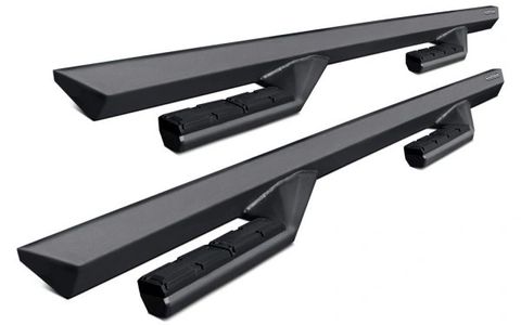 Step Bars, Running Boards, Stainless Steel, Black Powder Coated, No Drilling, Hitch Step, Bump Step