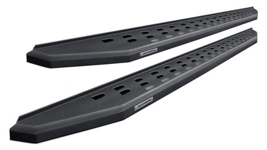 Step Bars, Running Boards, Chrome, Stainless Steel, Black Powder Coated, No Drilling, Wheel to Wheel