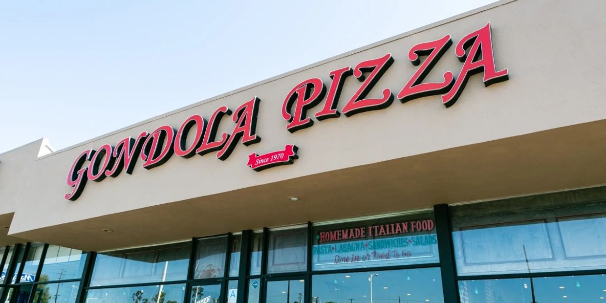 A picture of Gondola Pizza store outside