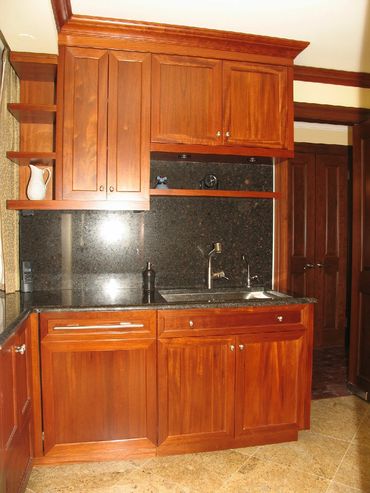 Item: KTC007 – Cherry Traditional style with granite top and back splash.
