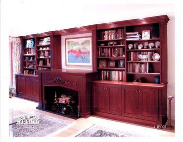 LIB023 – Mahogany Traditional style unit.