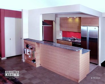 Item: KTC018 - Rift Cut Oak, granite Modern style with horizontal grain.