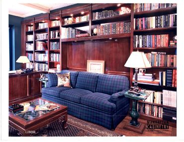 LIB008 – Mahogany Traditional style unit, built in.