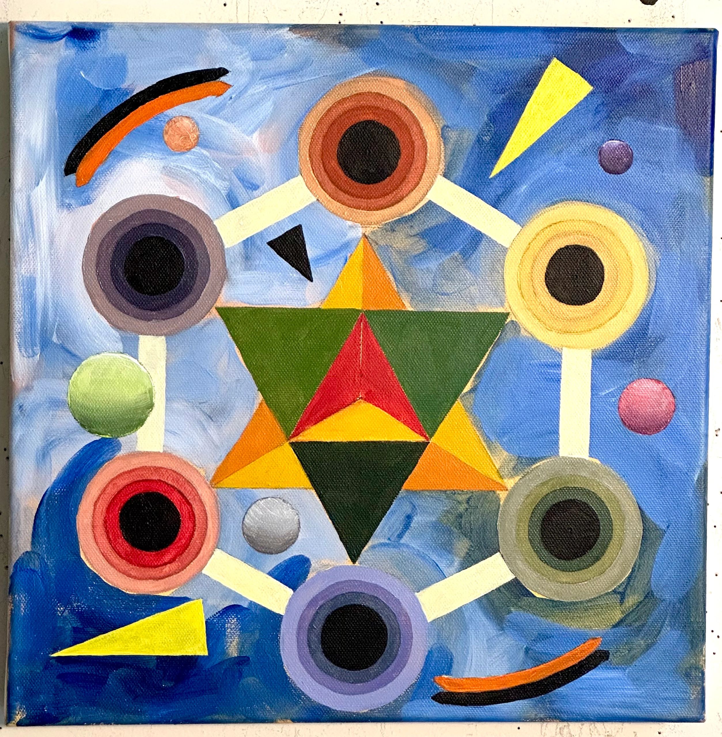 Colorful abstraction with Merkaba