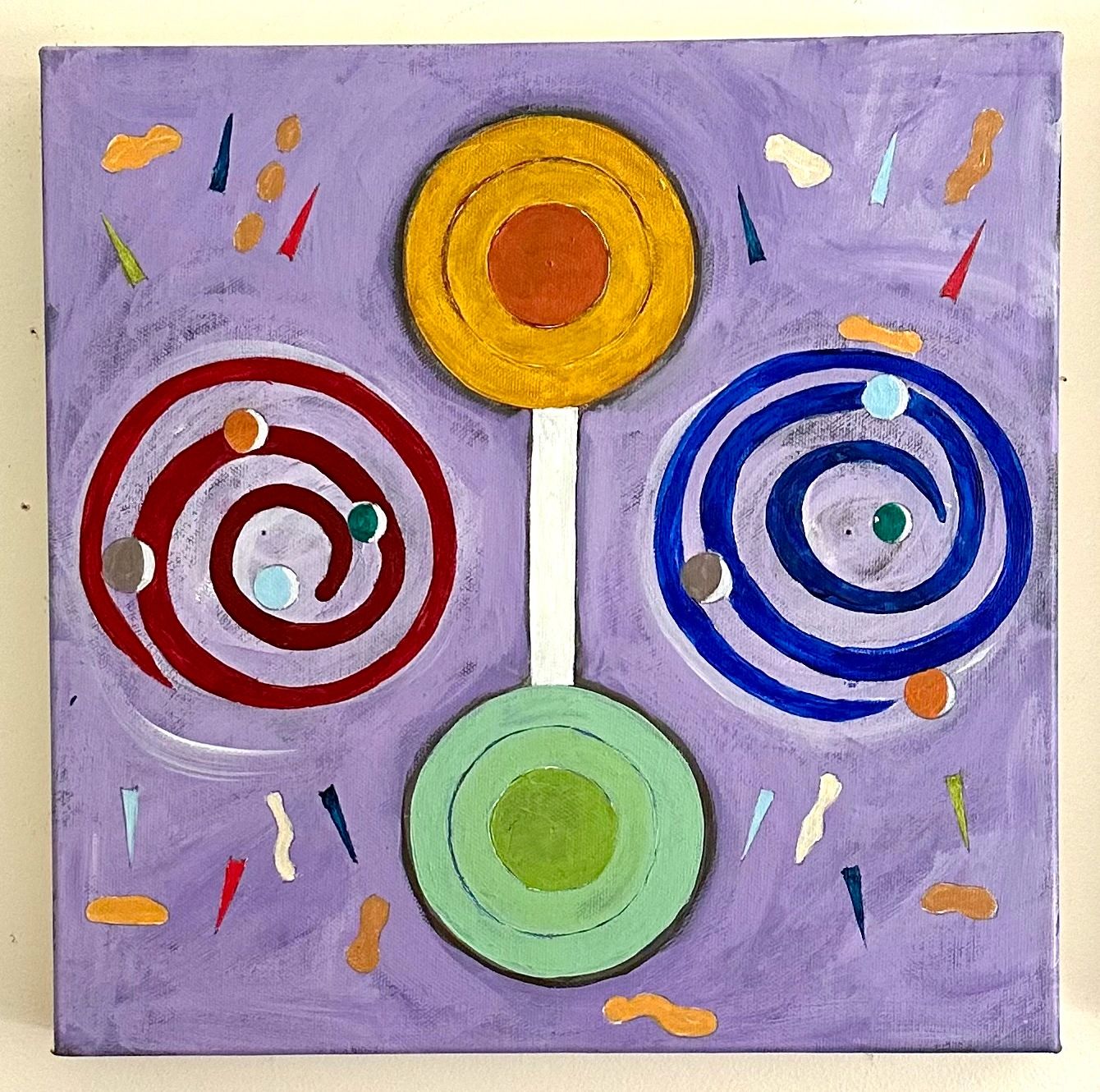 Colorful abstraction with spirals