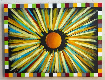 golden orb with checkered border