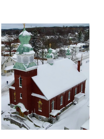 St. Peter and Paul Ukrainian Catholic church in the winter 