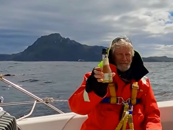A pleasant Cape Horn rounding after a Force 10 Storm the night before.