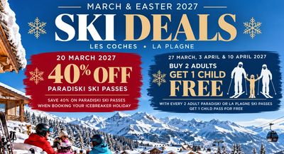 March & Easter ski deals in Les Coches, La Plagne.