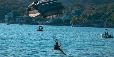 Lago de tequesquitengo, que hacer parasailing sobre el lago, fin de semana