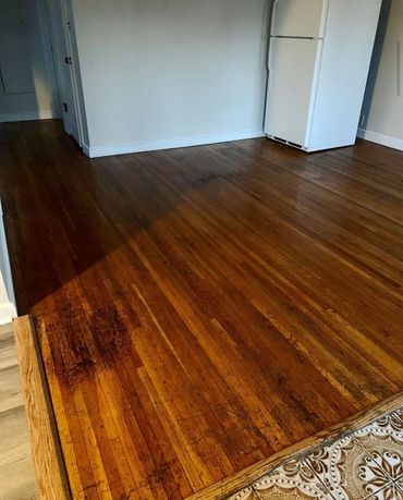 Cleaned & oiled wood floors damage minimized significantly