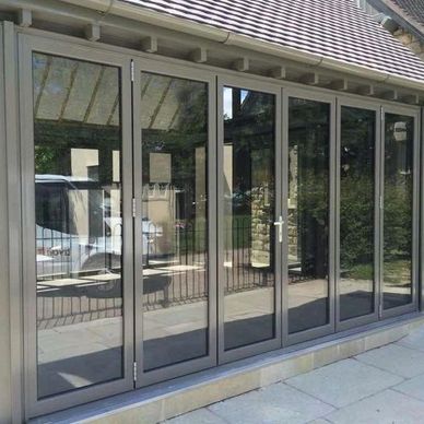 Lovely large bifolding door in Pebble Grey, letting in lots of light