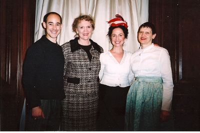 Oscar de la Fe Colon (Enrico), Jane House (director), Carolina McNeely Giulia), and Kathleen Stolars