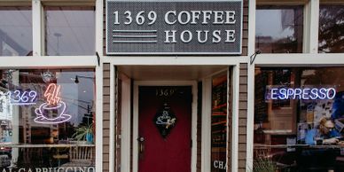 136 Coffee House on Cambridge Street, storefront