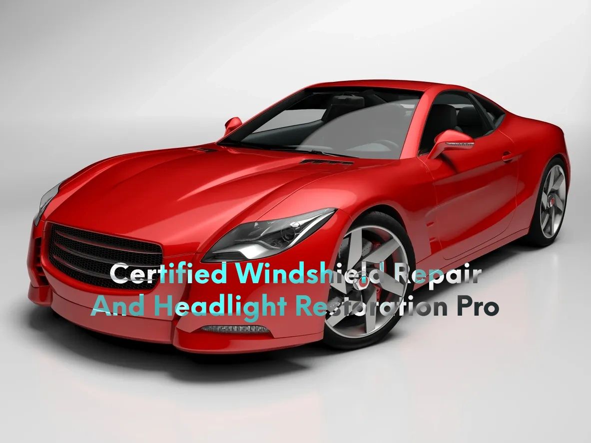 Red sports car showcasing windshield repair service.