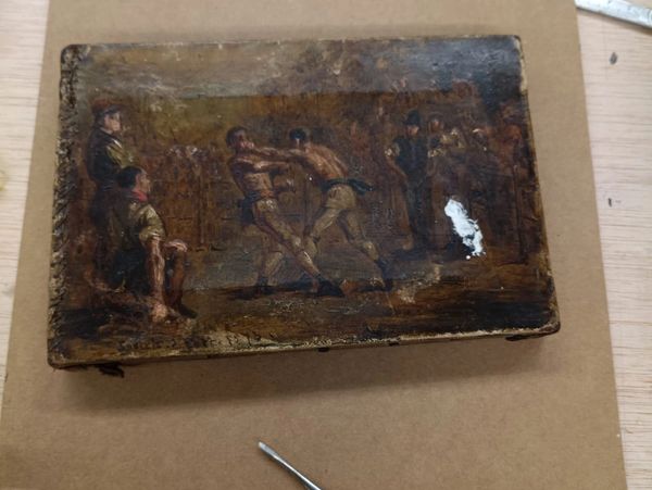 Antique picture restoration.