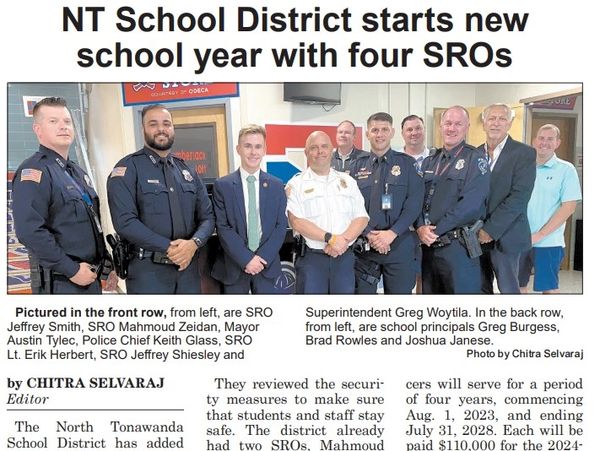 NT School District starts new school year with four SROs
by CHITRA SELVARAJ Ken-Ton Bee Editor | on 