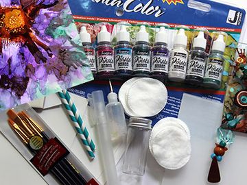 Complete at home alcohol ink kit