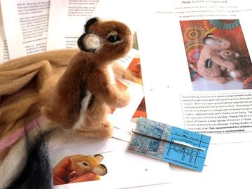 Felted Chipmunk Home Art Kit