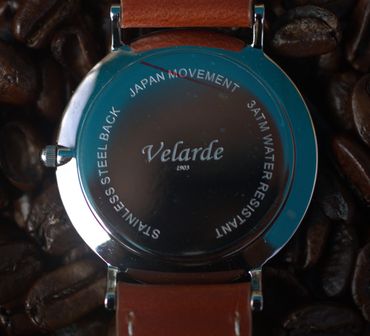 316L Stainless Steel Case back, 3ATM water resistance on all Japanese Time Pieces.