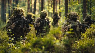 Red Team advancing to combat