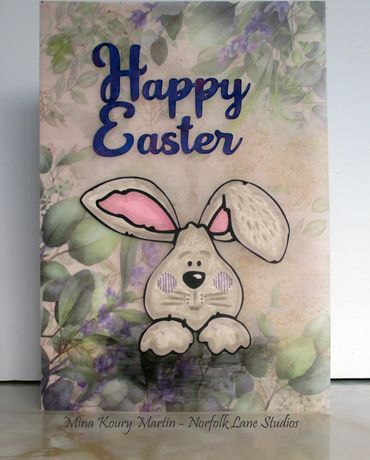 Handpainted Collage Card by Mina Koury Martin