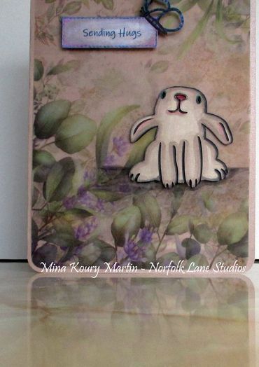 Handpainted Collage Card by Mina Koury Martin