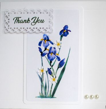 Handpsainted Collage Card by Mina Koury Martin