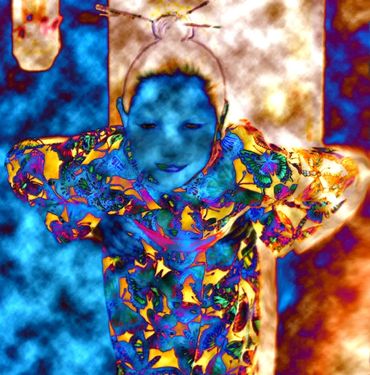 "Indifferent Geisha" Digital Photo manipulation by artist Mina Koury Martin