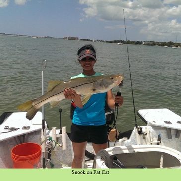 St Pete Fl fishing charters catching snook