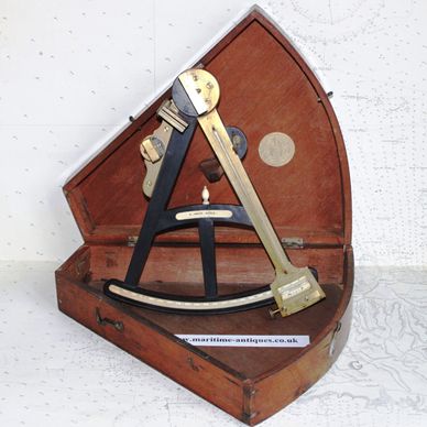 antique octant marine navigation instrument