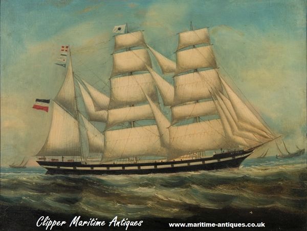 marine pierhead painting maritime nautical steamship sailing ship