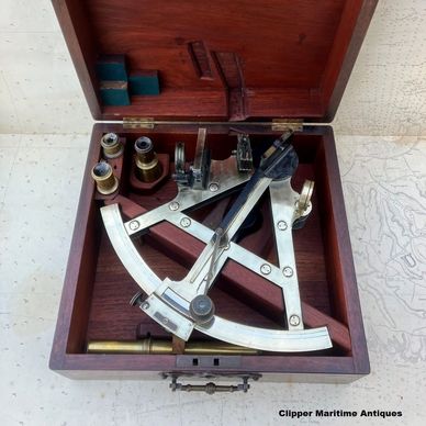 antique sextant marine celestial navigation instrument