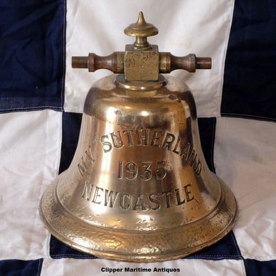 antique ships bell shipwreck bells ship M.V. Sutherland British Prince wreck steamship