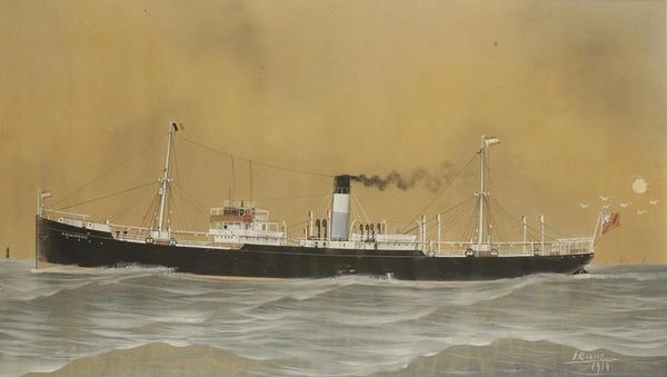 marine pierhead painting maritime nautical steamship sailing ship