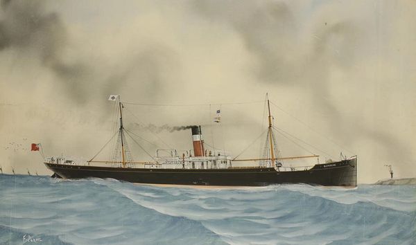 marine pierhead painting maritime nautical steamship sailing ship